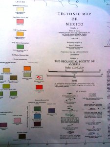 Tectonic map of Mexico Ledgend